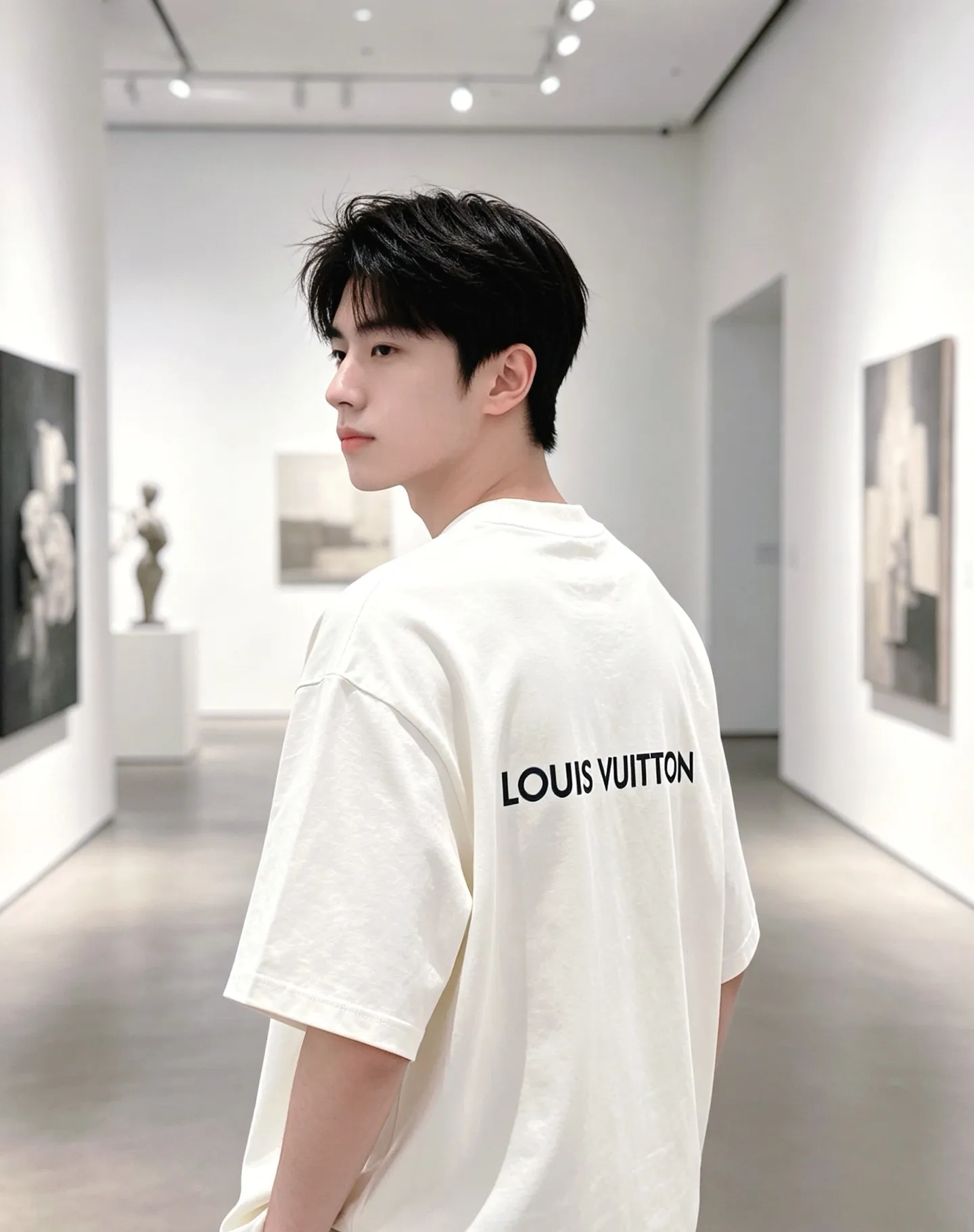 Louis Vuitton/Louis Vuitton Fei Dong letter logo printed short sleeves